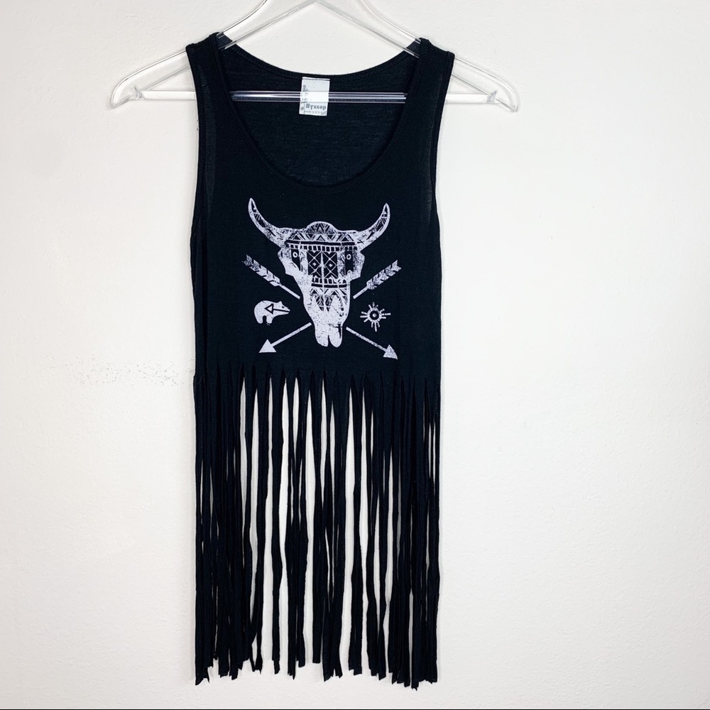 Hyssop Fringe Tank Festival Sleeveless Top
